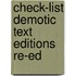 Check-list demotic text editions re-ed