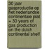 30 Jaar gasproductie op het Nederlandse Continentale Plat = 30 Years of gas production on the Dutch Continental Shelf