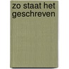 Zo staat het geschreven door Marc van Dijk