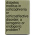 Diabetes Mellitus in schizophrenia or schizoaffective disorder: a iatrogenic or endogenic problem?