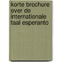Korte brochure over de internationale taal Esperanto