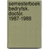 Semesterboek bedryfsk. doctor. 1987-1988