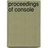 Proceedings of console by Unknown