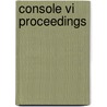 Console VI proceedings door Onbekend