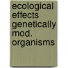 Ecological effects genetically mod. organisms by Unknown