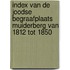 Index van de Joodse begraafplaats Muiderberg van 1812 tot 1850