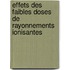 Effets des faibles doses de rayonnements ionisantes