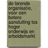 De lerende organisatie, voor een betere aansluiting tss hoger onderwijs en arbeidsmarkt