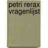 Petri Rerax vragenlijst door J.M. Petri