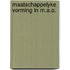 Maatschappelyke vorming in m.a.o.