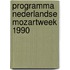 Programma nederlandse mozartweek 1990