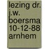 Lezing dr. J.W. Boersma 10-12-88 Arnhem