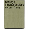 Bydrage inhoudsanalyse 4 curs. frans by Montens