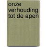 Onze verhouding tot de apen door P.B. Cliteur