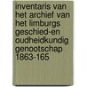 Inventaris van het archief van het Limburgs geschied-en oudheidkundig genootschap 1863-165 door G.H.A. Venner