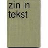 Zin in tekst door W. Vonk