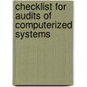 Checklist for audits of computerized systems door Onbekend