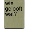 Wie gelooft wat? door E. Tak