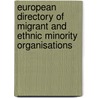 European directory of migrant and ethnic minority organisations door Onbekend