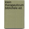 Klein therapeuticum bibliofiele ed. by Yzer