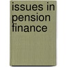 Issues in pension finance door J.B. Kune