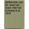 Deliberatie van de Raad van State mbt het ontwerp B.W. 1816 door Y. Greuter-Vreeburg