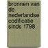 Bronnen van de Nederlandse codificatie sinds 1798