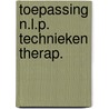 Toepassing n.l.p. technieken therap. door Hoenderdos