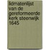 Lidmatenlijst van de Gereformeerde Kerk Steenwijk 1645
