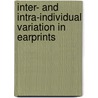 Inter- and intra-individual variation in earprints by L. Meijerman