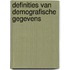 Definities van demografische gegevens