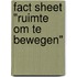 Fact sheet "Ruimte om te bewegen"