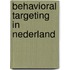 Behavioral targeting in Nederland