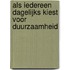 Als iedereen dagelijks kiest voor duurzaamheid