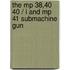 The MP 38,40 40 / I and MP 41 submachine gun