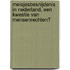 Meisjesbesnijdenis in Nederland, een kwestie van mensenrechten?