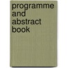 Programme and abstract book door Onbekend