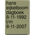 Hans Eijkelboom dagboek 8-11-1992 t/m 8-11-2007