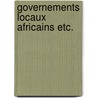 Governements locaux africains etc. by Olowu