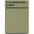 Onmogelykheden oudere werknemers korte