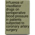 Influence of visodilator drugs on perioperative blood pressure in patients subjected to coronary artery surgery