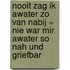 Nooit zag ik Awater zo van nabij = Nie war mir Awater so nah und griefbar