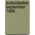 Subsidiedisk september 1988