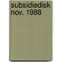 Subsidiedisk nov. 1988