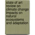 State of Art review on climate change impacts on natural ecosystems and adaptation
