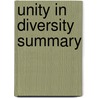 Unity in diversity summary door Veen