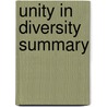 Unity in diversity summary by Veen