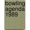 Bowling agenda 1989 door Onbekend