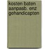 Kosten baten aanpasb. enz gehandicapten