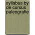 Syllabus by de cursus paleografie